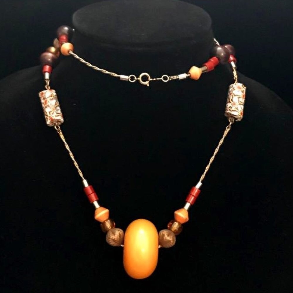 Vintage Vogue Bead Necklace